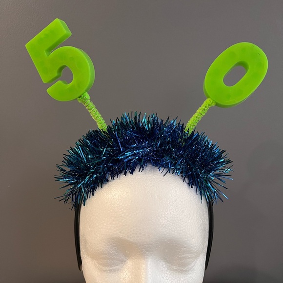 FIVE—50TH BIRTHDAY LIGHT UP BOPPER HEADBANDS ARE NWT- QUANTITY OF 5 AVAILABLE - Picture 6 of 6